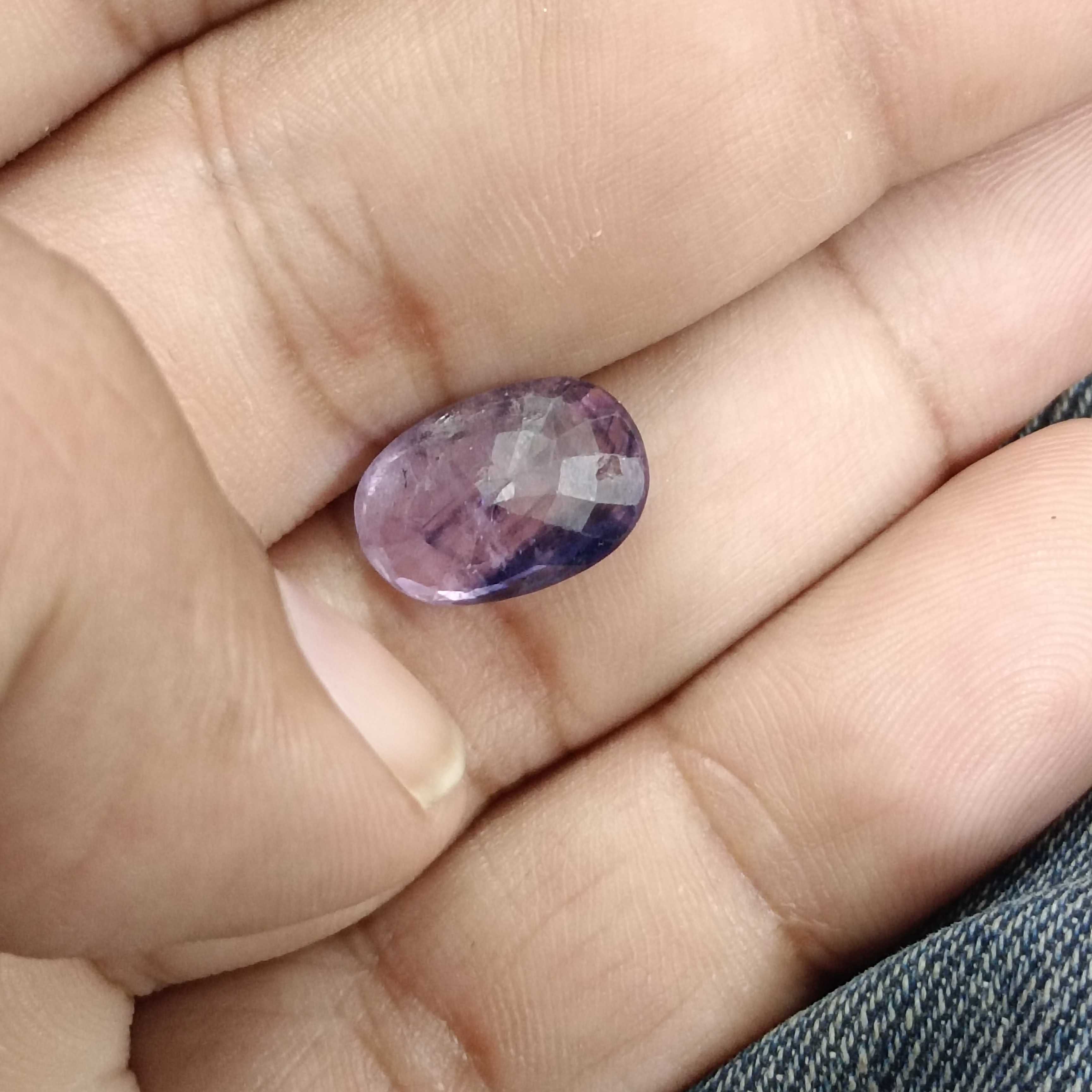 6.54ct Certified bi color pink and blue oval cut sapphire AGR Certified 